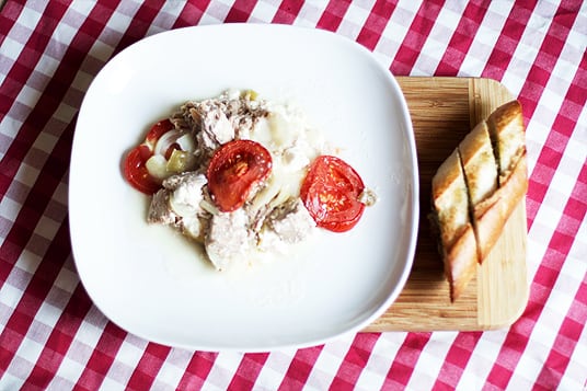 Schafskäse-Thunfisch-Auflauf