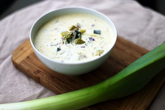 Käse-Lauch-Suppe