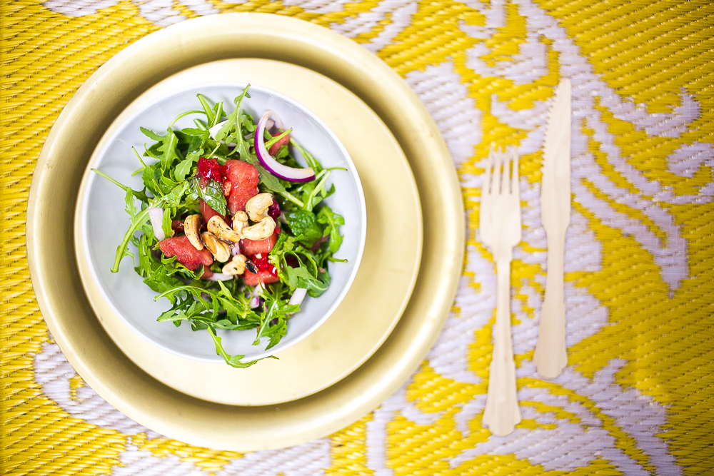 Veganer Wassermelonensalat