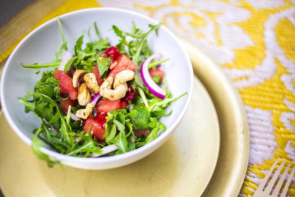 Veganer Wassermelonensalat