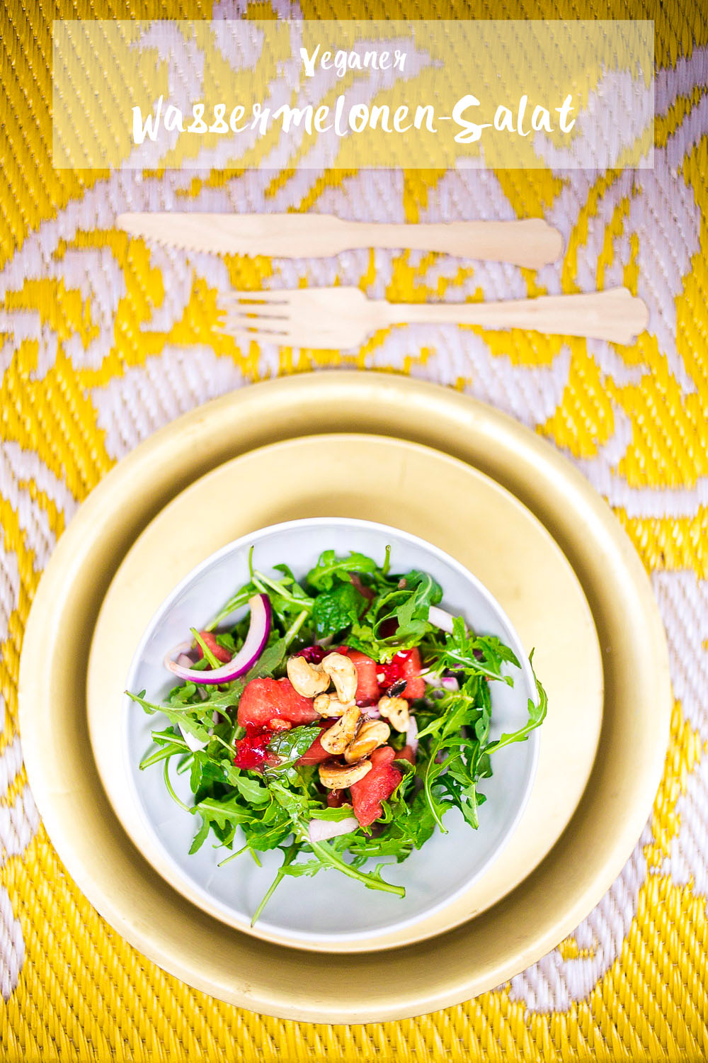 Veganer Wassermelonensalat