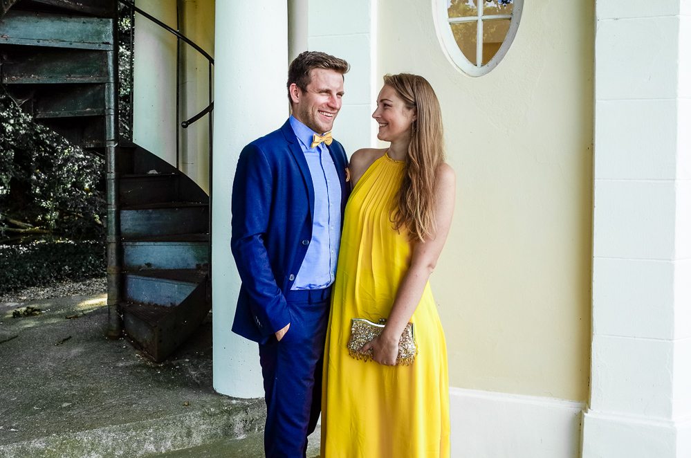 Kleid als Hochzeitsgast in Gelb