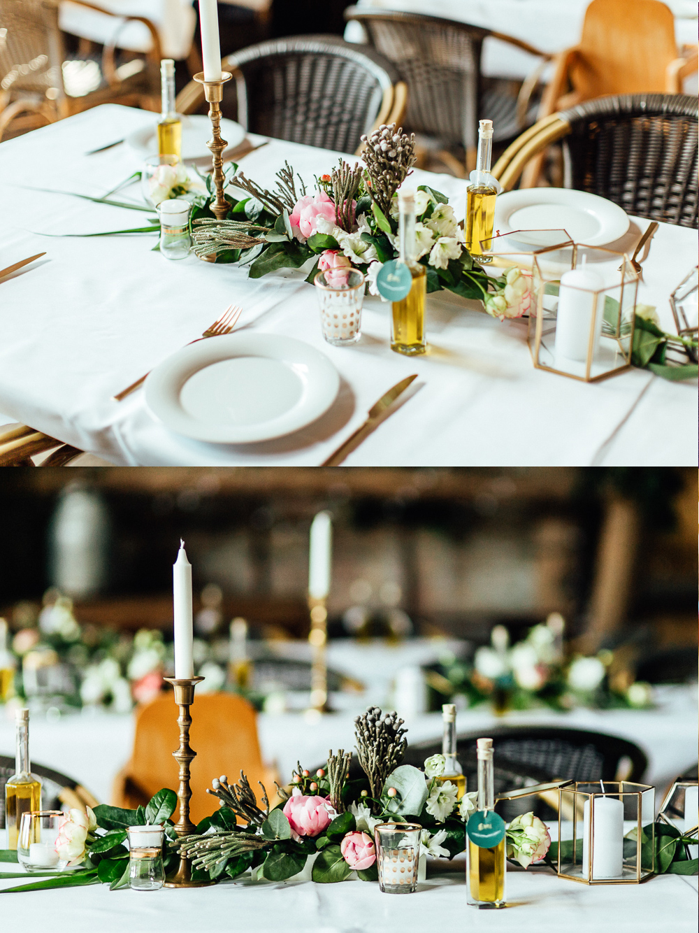 Goldene Tischdeko Hochzeit