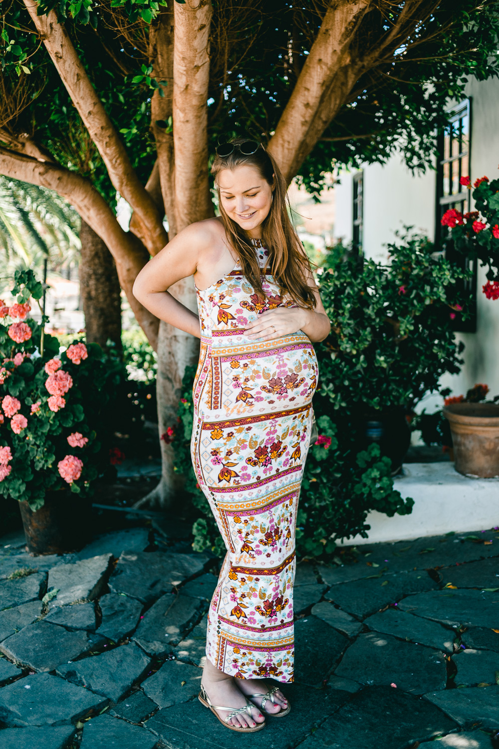 Schlauchkleid Maxikleid Boho Schwangerschaft