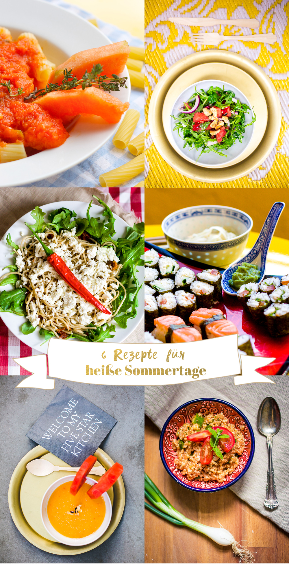 6 Rezepte für heiße Sommertage