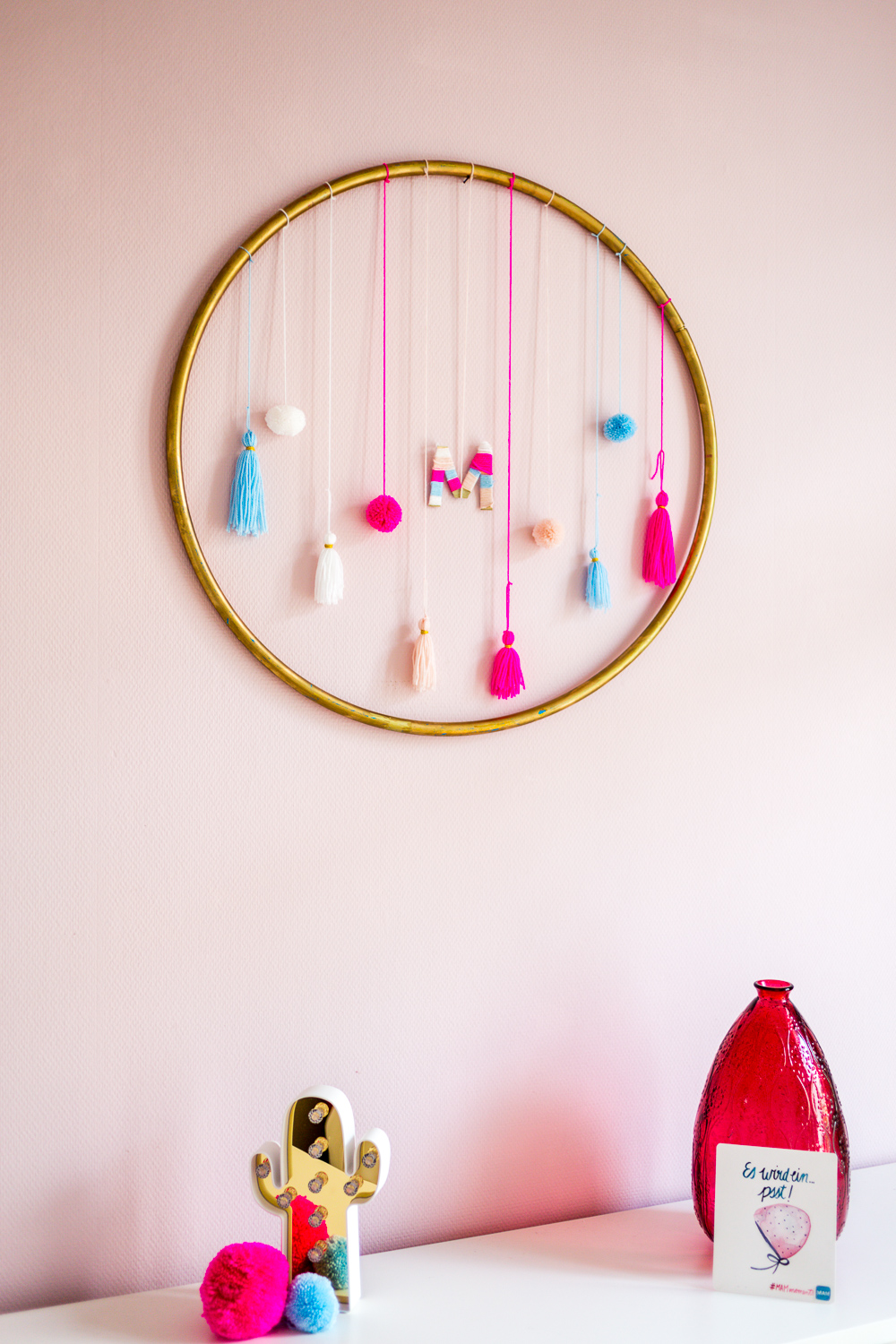 Schöner Wohnen Farbe Architects Finest Test Lingotto Rosa Kinderzimmer DIY Hula Hoop Quasten Pom Poms