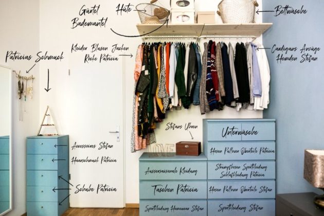 Minimalistischer Kleiderschrank – Unser DIY Upcycling Kleiderschrank aus IKEA Malm Kommoden