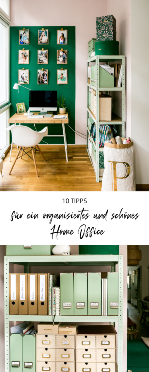 10 Tipps für einen schönen und organisierten Home Office Arbeitsplatz mit Farbe von Schöner Wohnen Farbe Grün und Rosa
